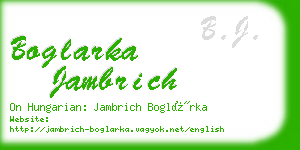 boglarka jambrich business card